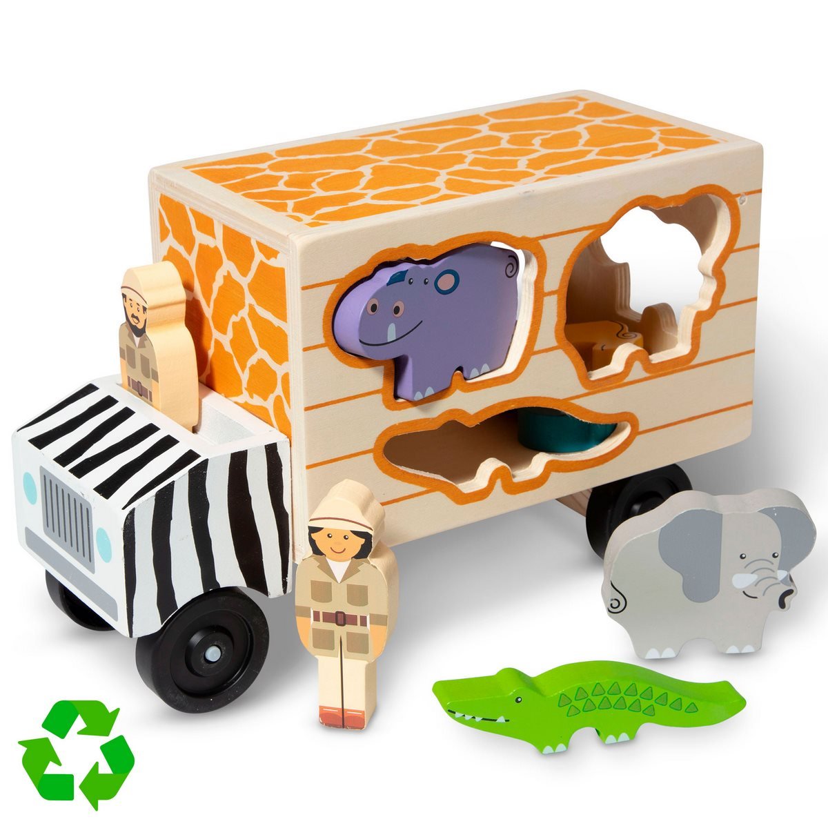 Camion Safari De Animales De Madera Melissa & Doug